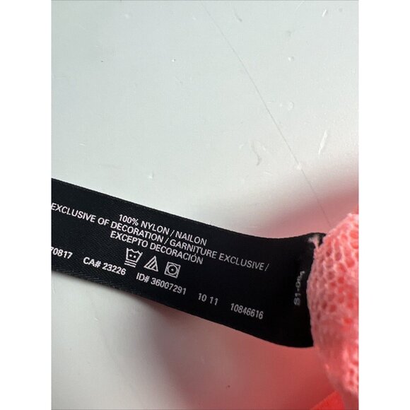 Victorias Secret Sexy Little Things Lace Slip Dress Ruffled Orange Sz M - Picture 6 of 8